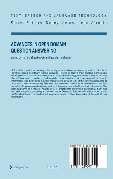 Produktbild: Advances in Open Domain Question Answering
