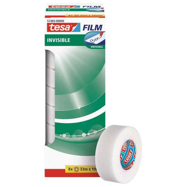 tesa Invisible Film 19mmx33m 8 Stück
