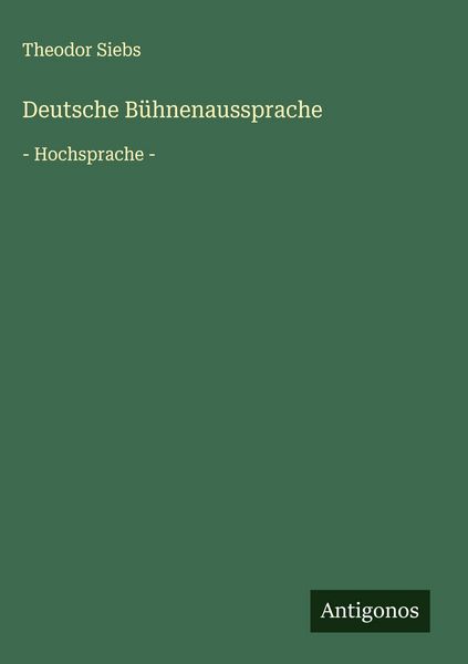 Produktbild: Deutsche B&uuml;hnenaussprache