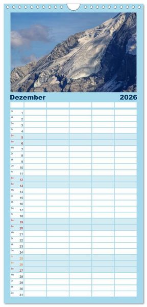 Produktbild: Familienplaner 2026 - Vinschgau - Die Sonnenseite S&uuml;dtirols mit 5 Spalten (Wandkalender, 21 x 45 cm) CALVENDO