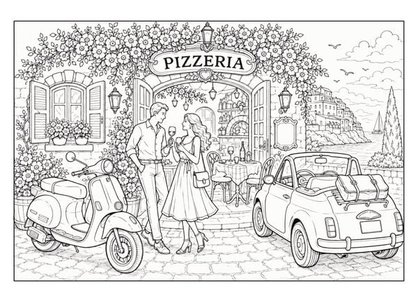 Produktbild: ITALIEN Malbuch f&uuml;r Erwachsene mit 50 wundersch&ouml;nen Ausmalmotiven