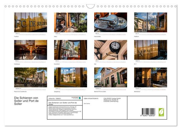 Produktbild: Die Schienen von Soller und Port de Soller (Wandkalender 2026 DIN A3 quer), CALVENDO Monatskalender