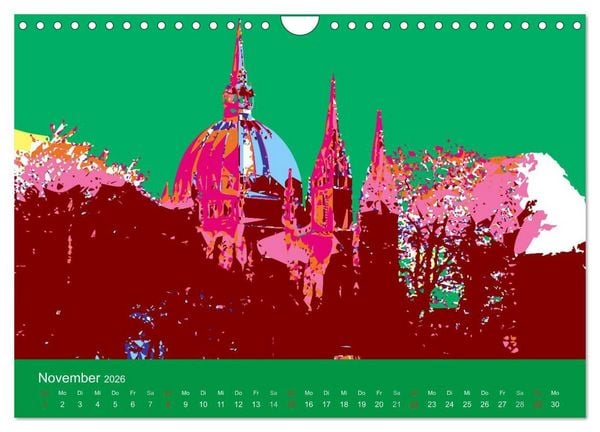 Produktbild: WIEN popartig (Wandkalender 2026 DIN A4 quer), CALVENDO Monatskalender