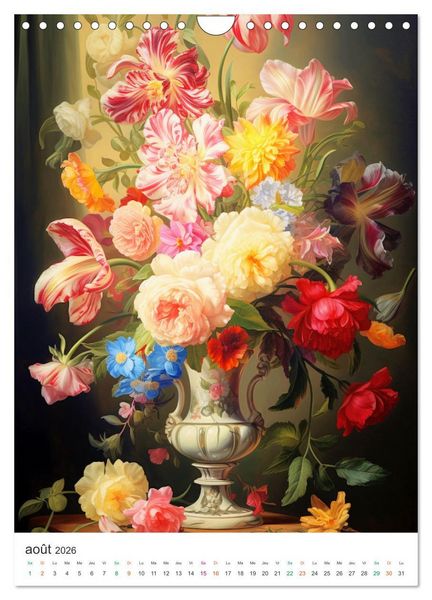 Produktbild: Vases en fleur (Calendrier mural 2026 DIN A4 horizontal), CALVENDO calendrier mensuel