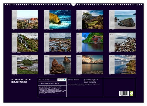 Produktbild: Schottland. Herbe Natursch&ouml;nheit (Wandkalender 2026 DIN A2 quer), CALVENDO Monatskalender