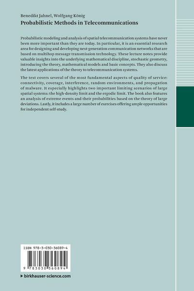 Produktbild: Probabilistic Methods in Telecommunications