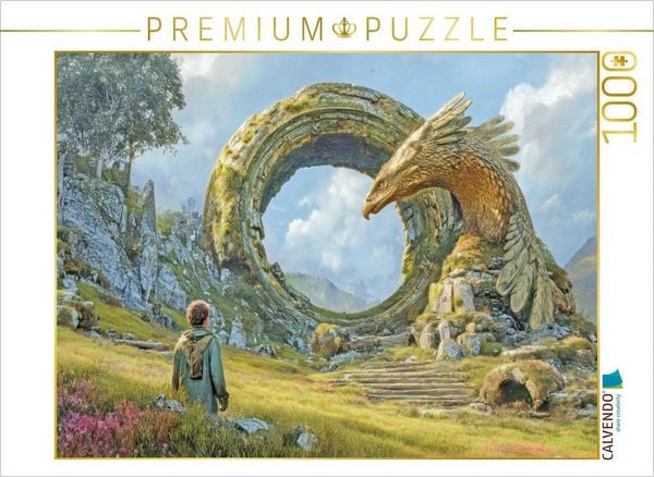 CALVENDO Puzzle Mystische Oroboros und Steinbauten | 1000 Teile Lege-Größe 64 × 48 cm Foto-Puzzle für glückliche Stunden