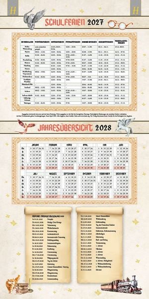 Produktbild: Der gro&szlig;e inoffizielle Familienplaner f&uuml;r Potterheads Kalender 2027
