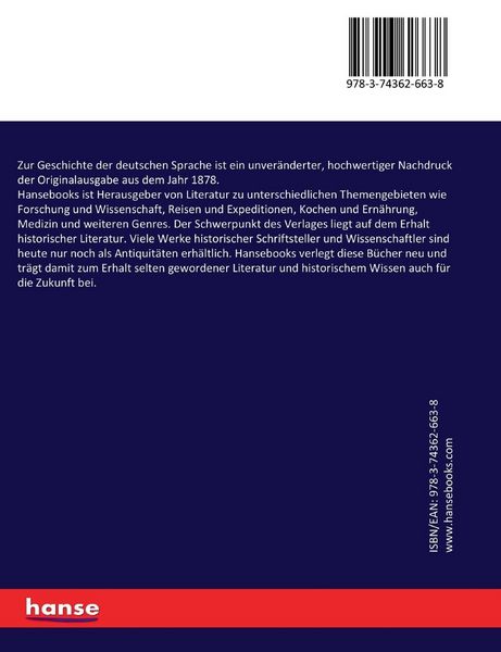 Produktbild: Zur Geschichte der deutschen Sprache