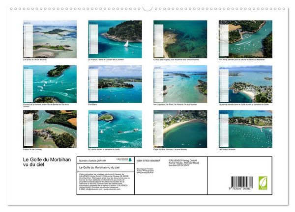 Produktbild: Le Golfe du Morbihan vu du ciel (Calendrier mural 2026 DIN A2 vertical) calendrier de bureau