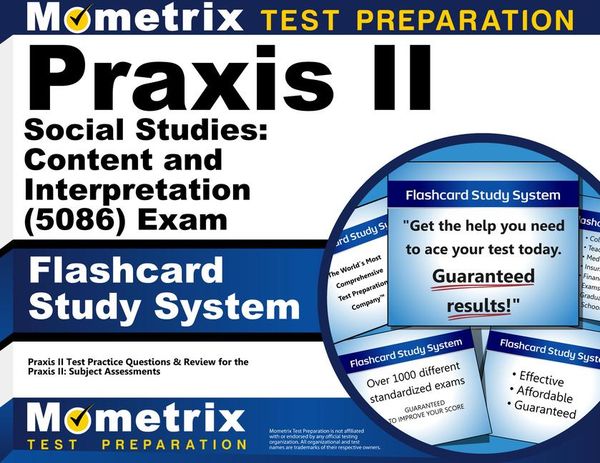 Produktbild: PRAXIS II Social Studies: Content and Interpretation (5086) Exam Flashcard Study System