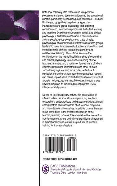 Produktbild: Interpersonal Dynamics in Second Language Education