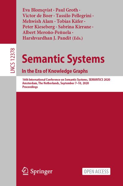 Produktbild: Semantic Systems. In the Era of Knowledge Graphs