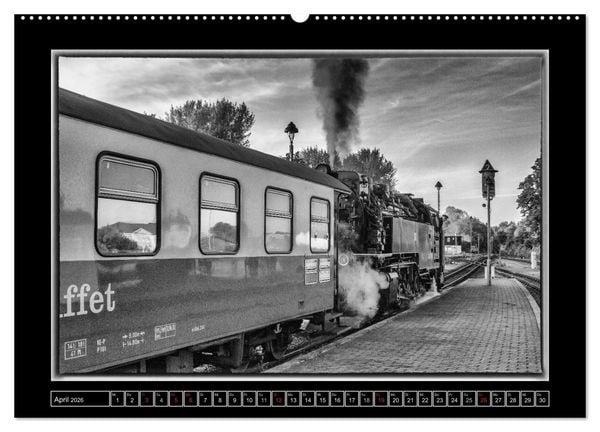 Produktbild: Unter Dampf - Eisenbahnromantik im Harz (Wandkalender 2026 DIN A2 quer), CALVENDO Monatskalender