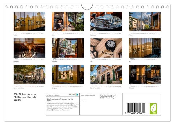 Produktbild: Die Schienen von Soller und Port de Soller (Wandkalender 2026 DIN A4 quer), CALVENDO Monatskalender