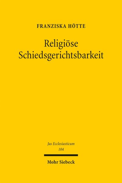 Produktbild: Religi&ouml;se Schiedsgerichtsbarkeit