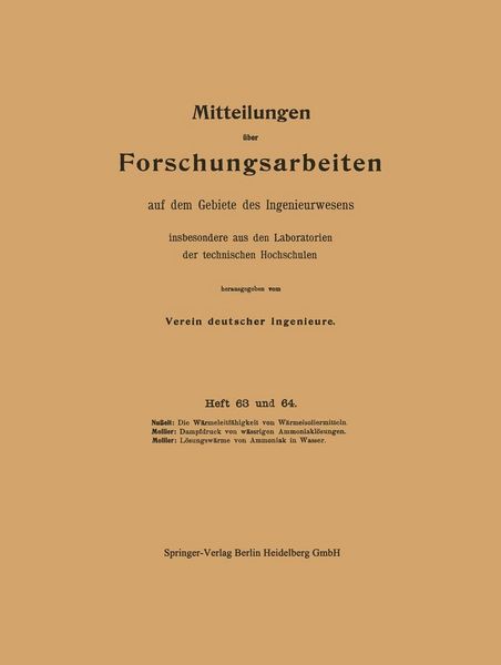 Produktbild: Mitteilungen &uuml;ber Forschungsarbeiten auf dem Gebiete des Ingenieurwesens