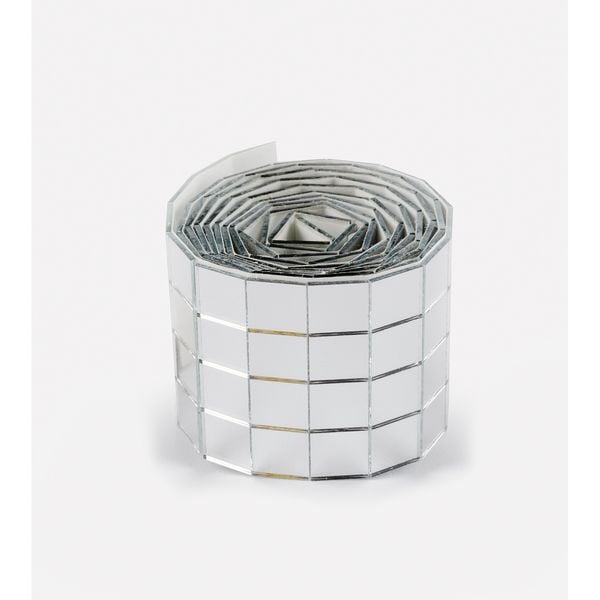 Produktbild: Folia Spiegelsteine Mirror Tile Rolls Size M 10x10mm 2 Rollen 4cmx1m