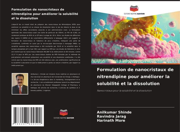 Produktbild: Formulation de nanocristaux de nitrendipine pour am&eacute;liorer la solubilit&eacute; et la dissolution