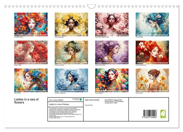 Produktbild: Ladies in a sea of flowers (Wall Calendar 2026 DIN A3 landscape), CALVENDO 12 Month Wall Calendar