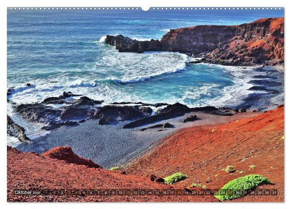 Produktbild: Lanzarote. Wunderwelt der Feuerberge (Wandkalender 2026 DIN A2 quer), CALVENDO Monatskalender