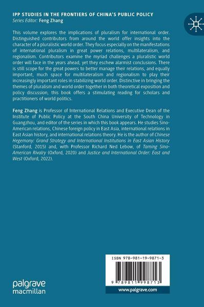 Produktbild: Pluralism and World Order