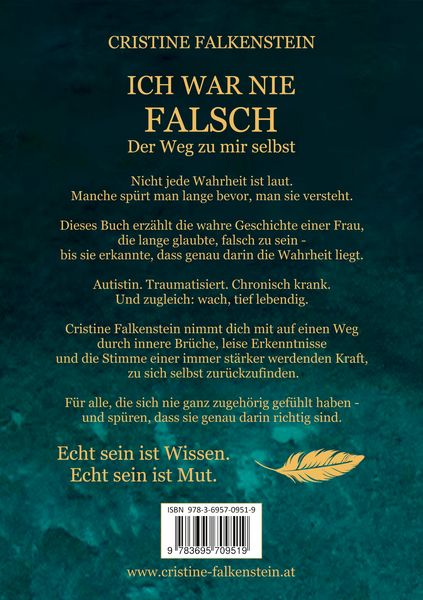 Produktbild: Ich war nie falsch - Der Weg zu mir selbst