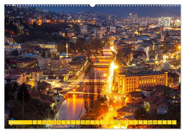 Produktbild: Sarajevo - Vielf&auml;ltige Hauptstadt von Bosnien und Herzegowina (hochwertiger Premium Wandkalender 2026 DIN A2 quer), Kunstdruck in Hochglanz