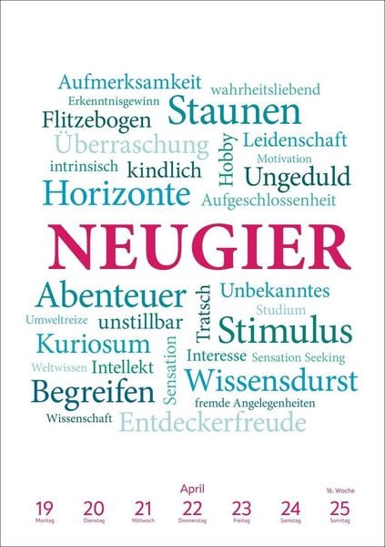 Produktbild: Was uns bewegt Wochen-Kulturkalender 2027 - Mit Worten auf Gedankenreise