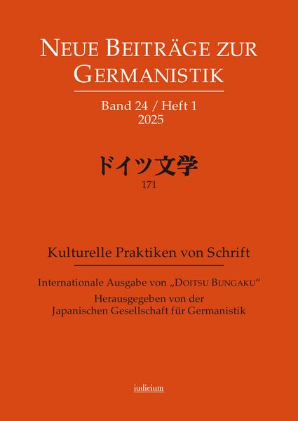 Produktbild: Neue Beitr&auml;ge zur Germanistik, Band 24 / Heft 1 / 2025