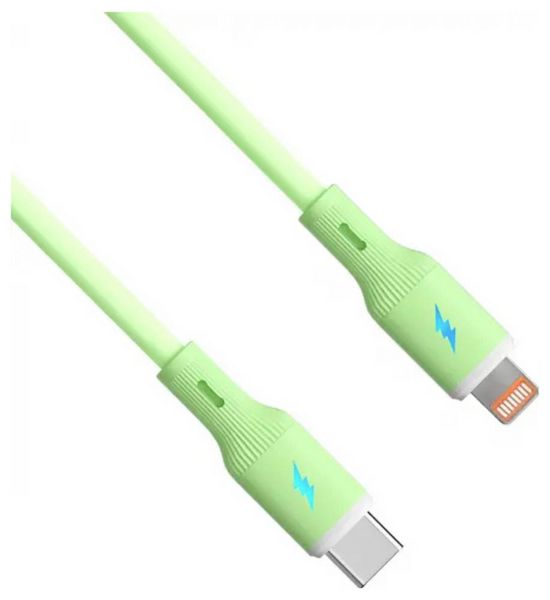 Produktbild: Akyga USB-Kabel USB-C&reg; Stecker, Apple Lightning Stecker 1m Gr&uuml;n AK-USB-73