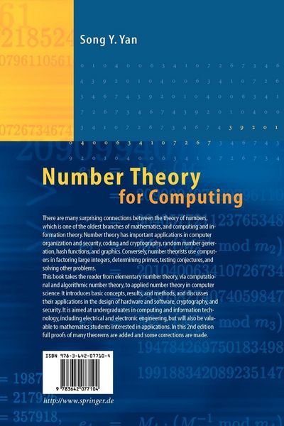 Produktbild: Number Theory for Computing