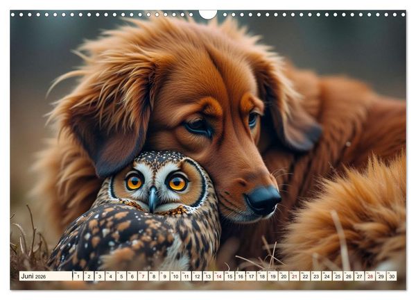 Produktbild: Ungew&ouml;hnliche Tierfreundschaften (Wandkalender 2026 DIN A3 quer), CALVENDO Monatskalender