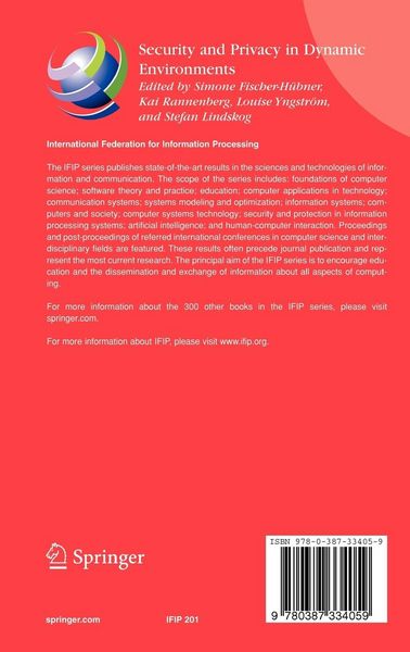 Produktbild: Security and Privacy in Dynamic Environments