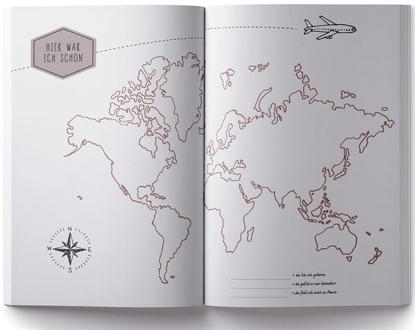 GuideMe Reisetagebuch Travel Memories „Weltenbummler“