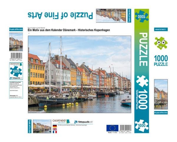 Produktbild: CALVENDO Puzzle Ein Motiv aus dem Kalender D&auml;nemark - Historisches Kopenhagen | 1000 Teile Lege-Gr&ouml;&szlig;e 64x48cm Foto-Puzzle f&uuml;r gl&uuml;ckliche Stunden