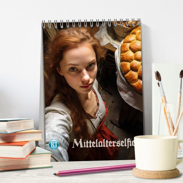Produktbild: Mittelalterselfies (Tischkalender 2026 DIN A5 hoch), CALVENDO Monatskalender