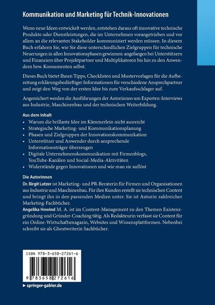 Produktbild: Kommunikation und Marketing f&uuml;r Technik-Innovationen
