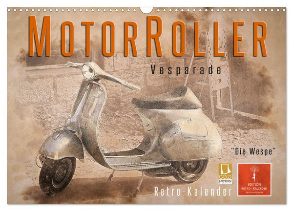 Mototrroller - Vesparade (Wandkalender 2026 DIN A3 quer), CALVENDO Monatskalender