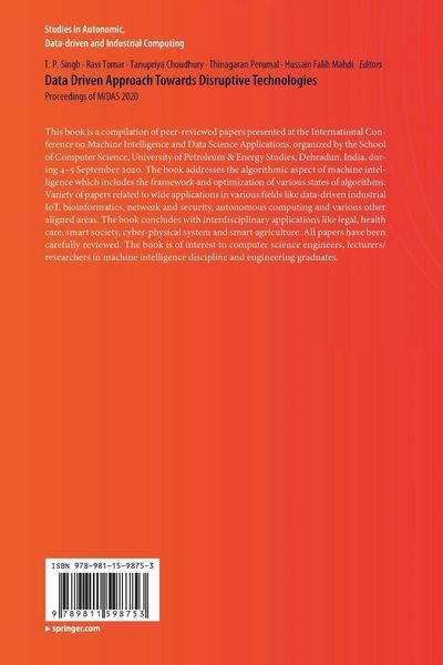 Produktbild: Data Driven Approach Towards Disruptive Technologies