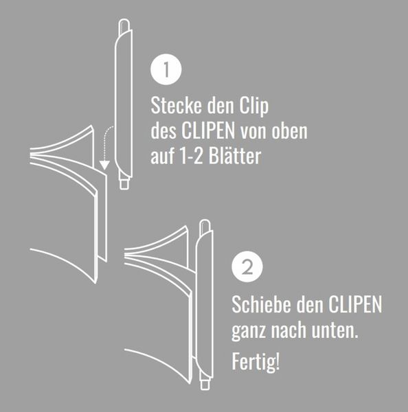 Produktbild: Clipen Monster Blau &ndash; Gelschreiber mit Clip