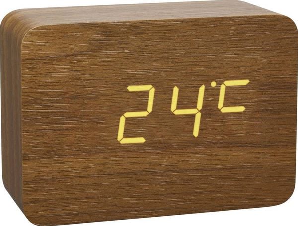 Produktbild: TFA Dostmann 60.2549.08 Funk Wecker Holz, Braun Alarmzeiten 1