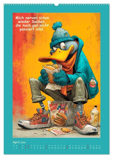 Produktbild: Quack Attacke. Enten au&szlig;er Kontrolle (hochwertiger Premium Wandkalender 2026 DIN A2 hoch), Kunstdruck in Hochglanz