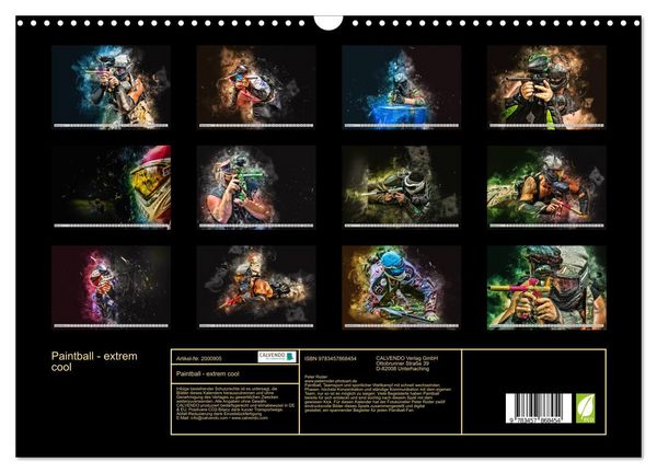 Produktbild: Paintball - extrem cool (Wandkalender 2026 DIN A3 quer), CALVENDO Monatskalender