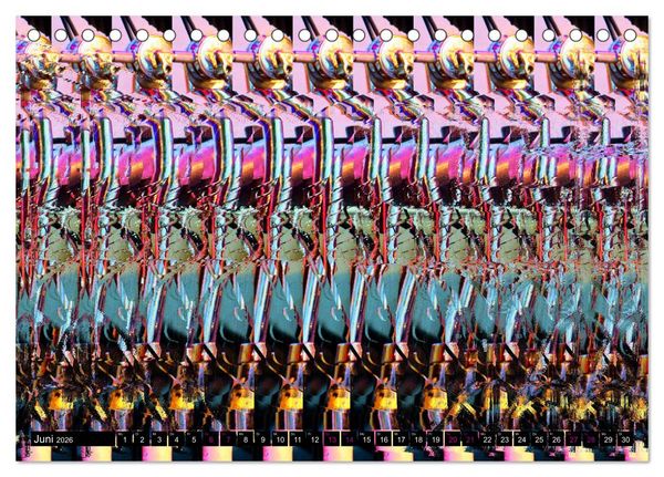 Produktbild: Magische Bilder - 3D Stereogramme (Tischkalender 2026 DIN A5 quer), CALVENDO Monatskalender