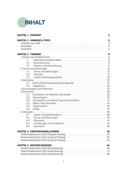 Produktbild: Pr&uuml;fungsheft & Training &ndash; 2026 Mathematik II & III Realschulabschluss &ndash; Bayern &ndash; Original-Pr&uuml;fungen und L&ouml;sungen