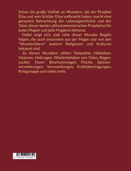 Produktbild: Die Magie der Propheten Elias und Elisa