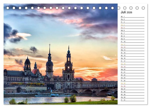 Produktbild: Dresden Bilder 2026 (Tischkalender 2026 DIN A5 quer), CALVENDO Monatskalender