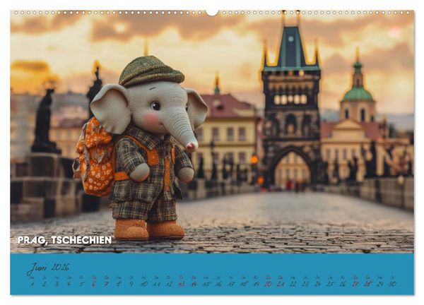 Produktbild: Die Mikrofanten auf Europareise (hochwertiger Premium Wandkalender 2026 DIN A2 quer), Kunstdruck in Hochglanz
