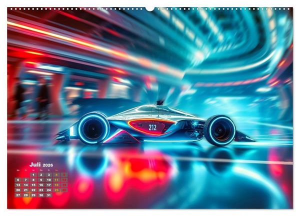 Produktbild: Formel E futuristisch (Wandkalender 2026 DIN A2 quer), CALVENDO Monatskalender